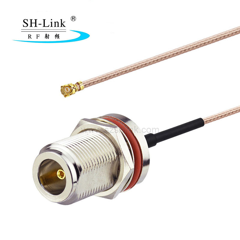 Waterproof N type female to UFL 1.37 coaxial cable,